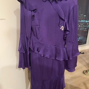 ASOS Vibrant Purple Long Sleeve Dress